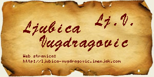 Ljubica Vugdragović vizit kartica